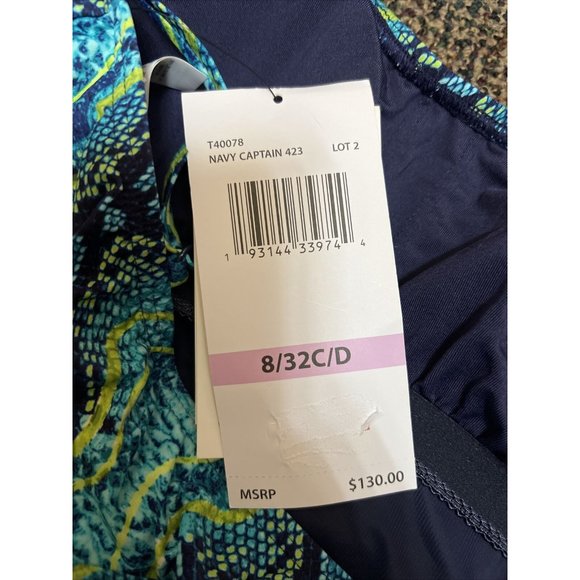 Coco Contours Amaris Blouson One Piece Swimsuit - Water Python, 8/32C/D - Picture 4 of 7